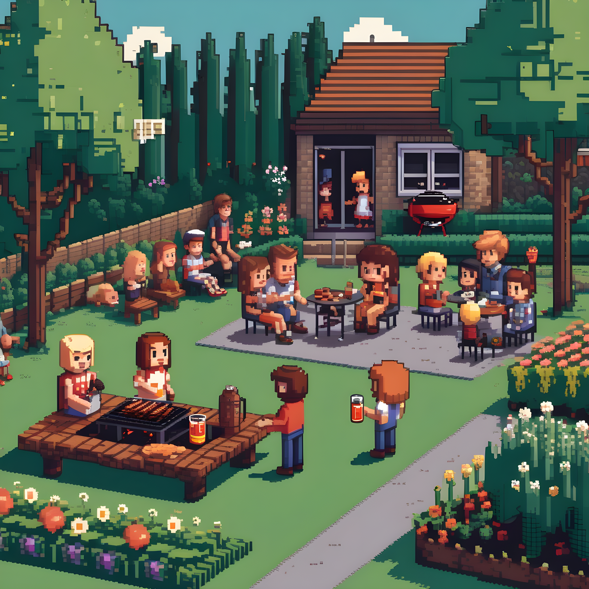 picnic en pixel art